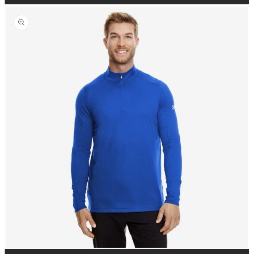 Under Armour Mens Tech 1/4 Zip Pullover Royal Blue Loose Fit Large NWT